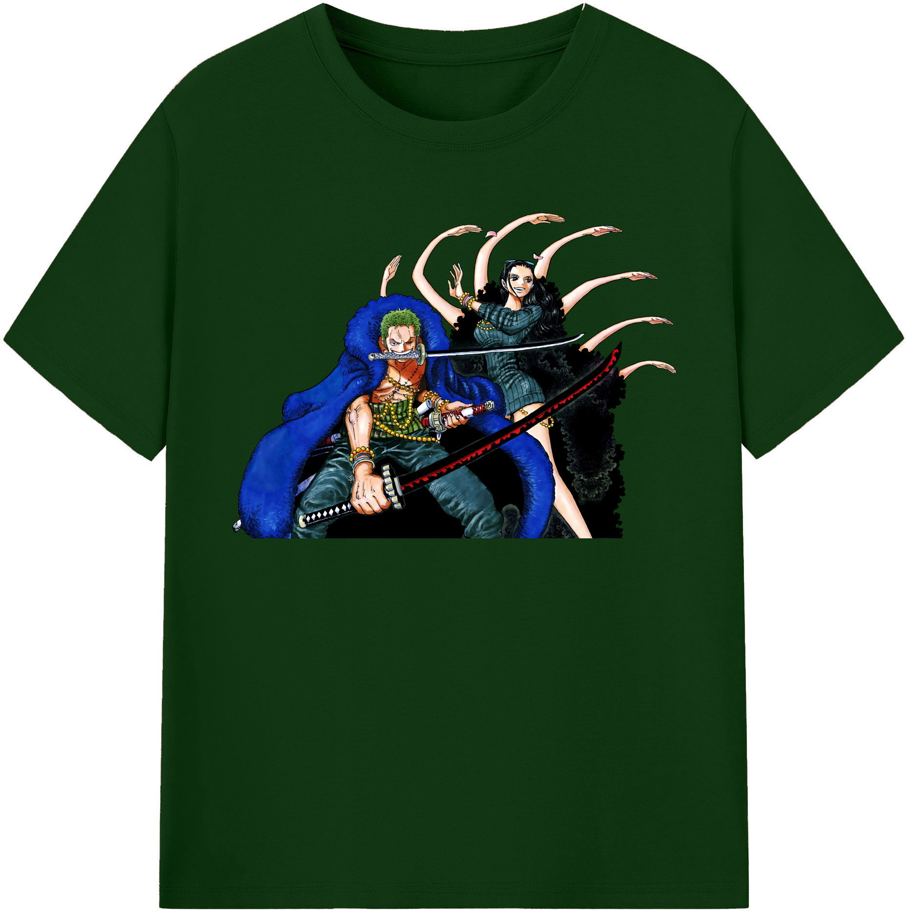 ワンピース ロロノア・ゾロ ONE PIECE Roronoa Zoro 綿100％半袖Tシャツ（フロントプリント）